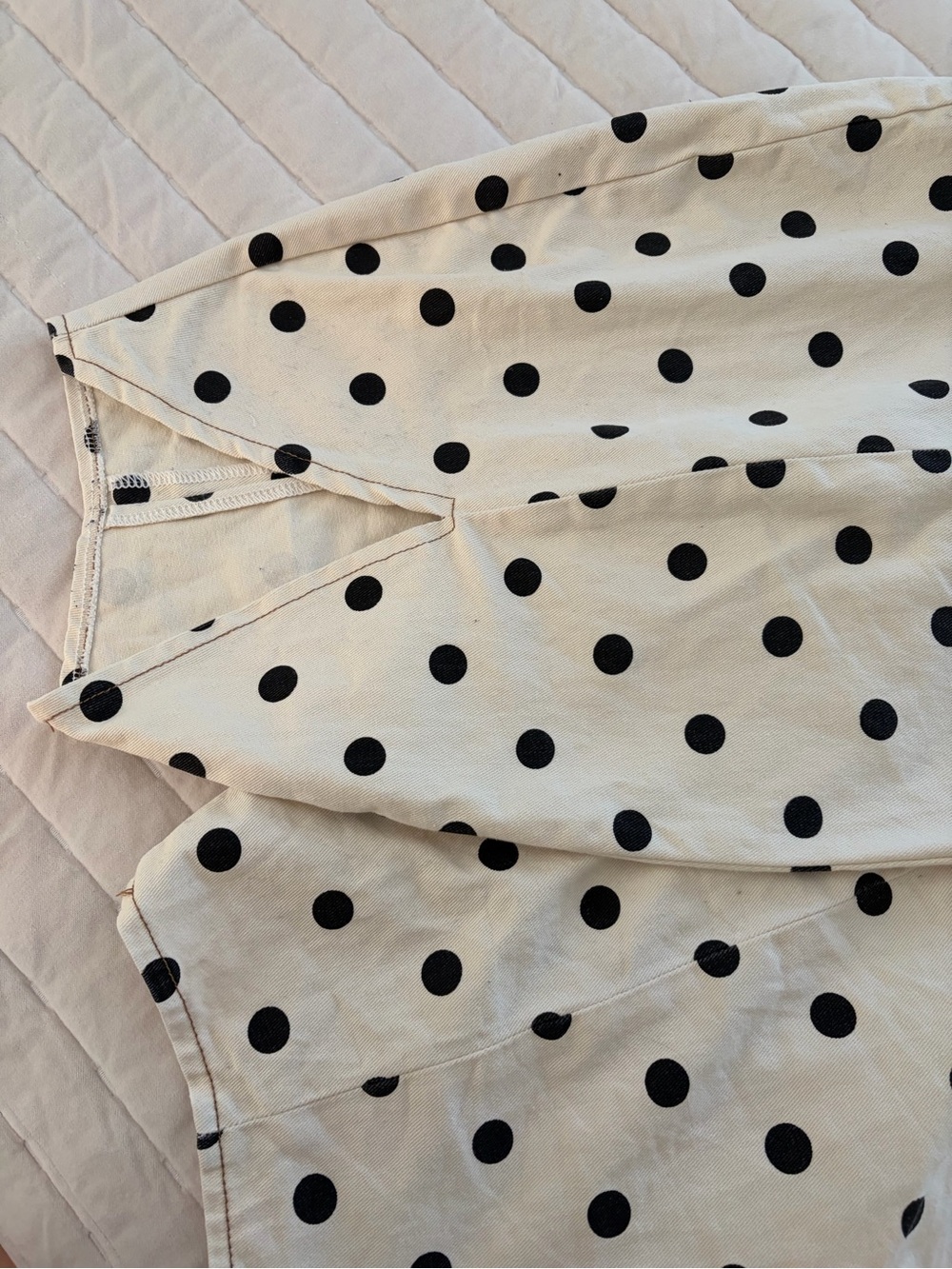 Polka Dot Denim Jeans - Picture 6 of 7
